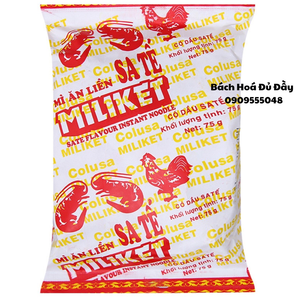 Mì gói các loại bao gồm Hảo Hảo, Gấu Đỏ, Omachi, Đệ Nhất, Miliket, 3 miền, Lẩu Thái, Cung Đình, mì chay Rau Nấm