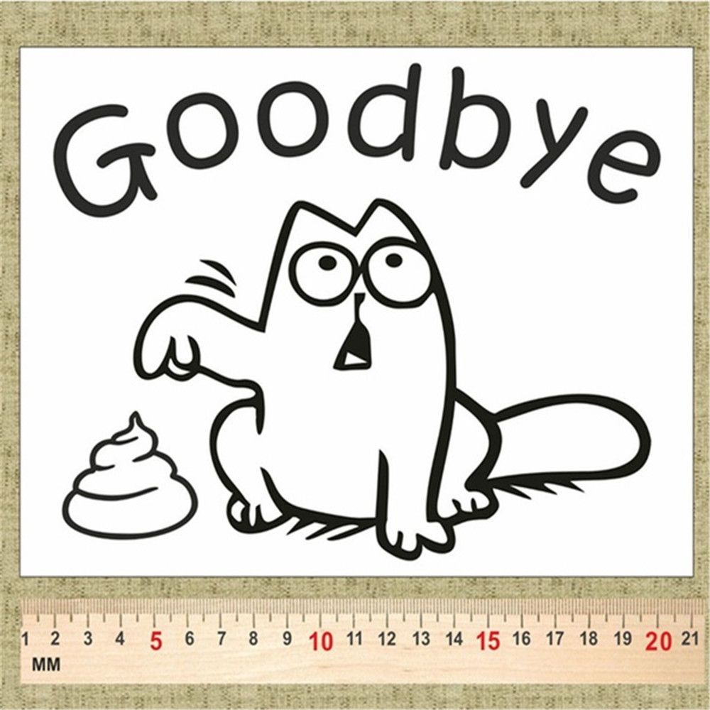 Toilet Seat Sticker Goodbye Wall Decal Home Decor