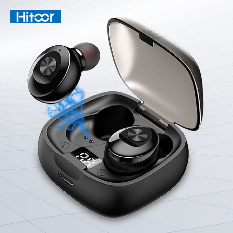 Tai nghe bluetooth 5.0 HITOOR XG8 TWS màn hình Led kỹ thuật số tai nghe thể thao  mini không dây