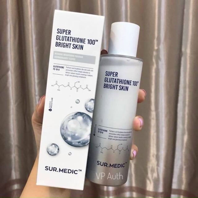 NƯỚC HOA HỒNG SIÊU TRẮNG DA SUR.MEDIC GLUTATHIONE 100 BRIGHT SKIN