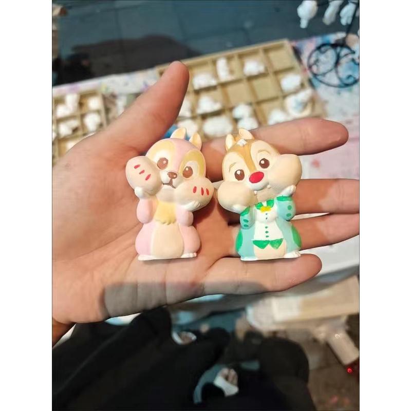 Tô tượng thạch cao con sóc 2d size nhỏ 5.6cm
