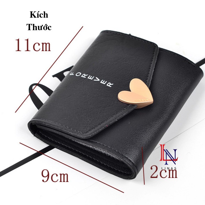 FreeShip Ví nữ cầm tay mini hình trái tim xinh xắn hàng cao cấp MT131