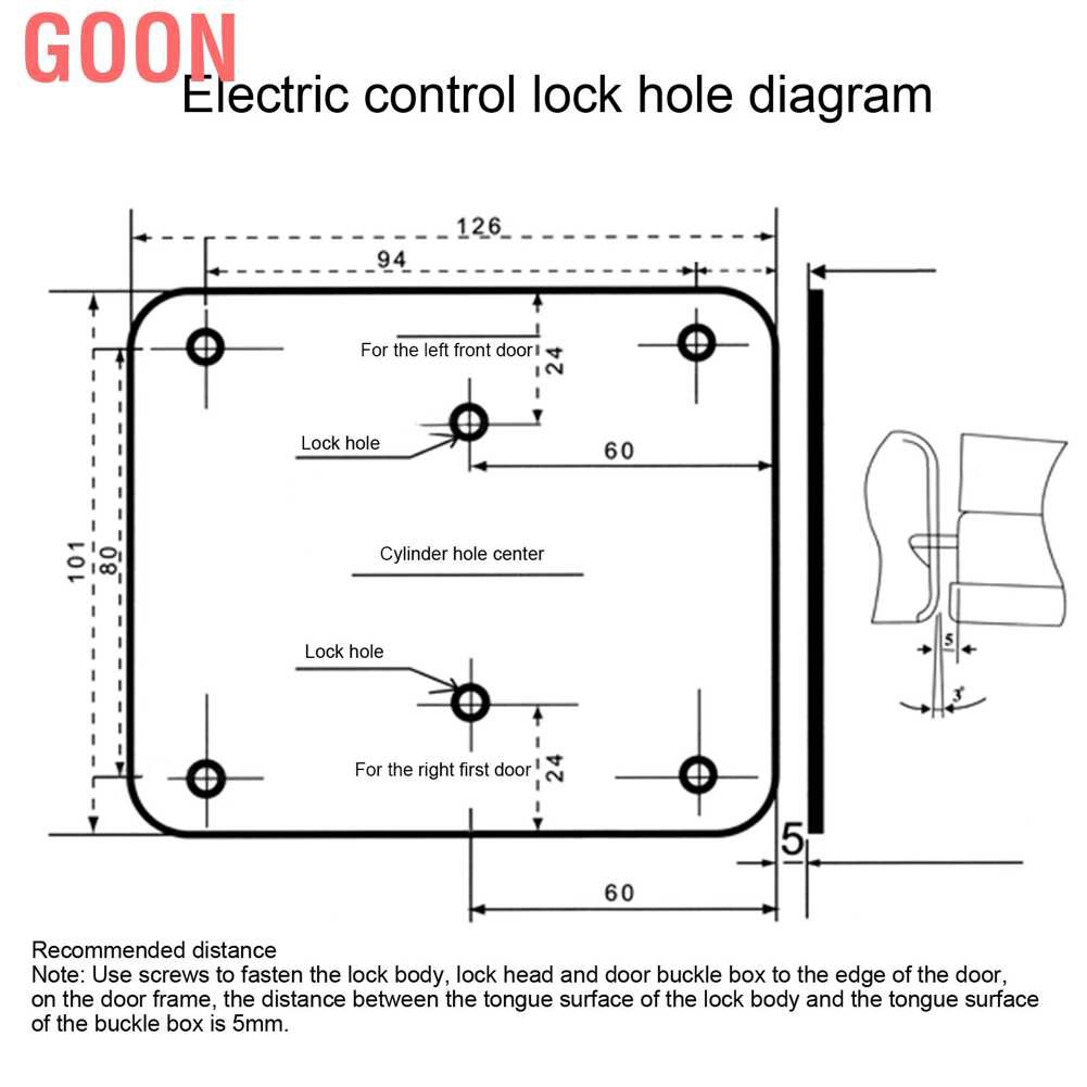 Goon Bộ Ổ Khóa Điện Từ 2 Chiều Cho Hệ Thống Khóa Điện Từ 9-12v