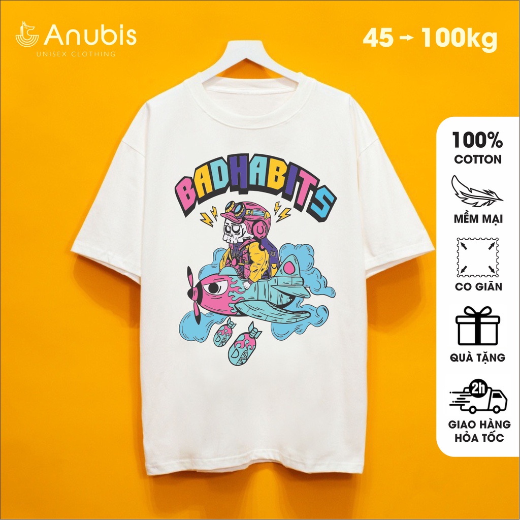 Áo Thun Lái Máy Bay Skull Plane Anubis Store