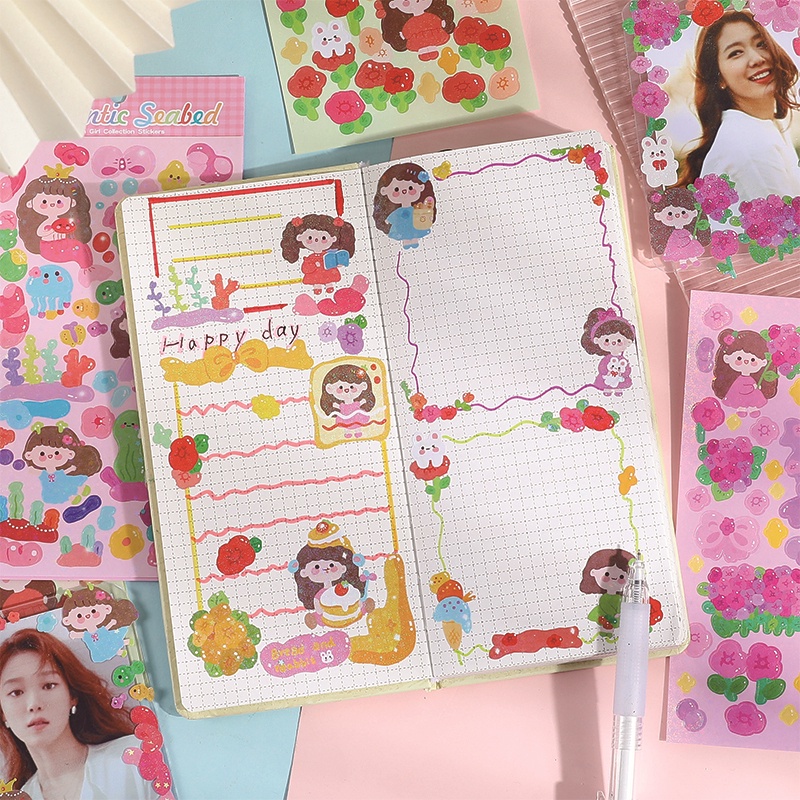 Flowertree 1 Sticker Dán Tường Hình Khu Vườn Dùng Trang Trí Scrapbook