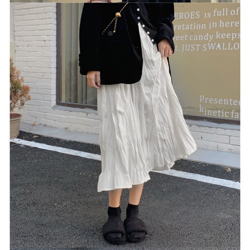 Chân Váy Xếp Ly Lưng Cao Thiết Kế Mới Thời Trang Mùa Xuân Dành Cho Nữ Size s 2022