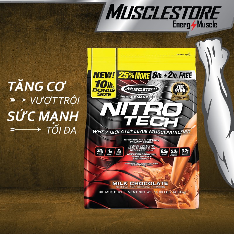 Nitro Tech | Sữa Whey Tăng Cơ Bắp | Hàng Chính Hãng Muscletech USA