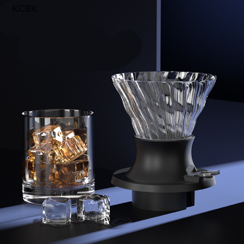 KC Immersion Coffee Dripper Glass V60 Coffee Maker V Shape Drip Coffee Filter BK