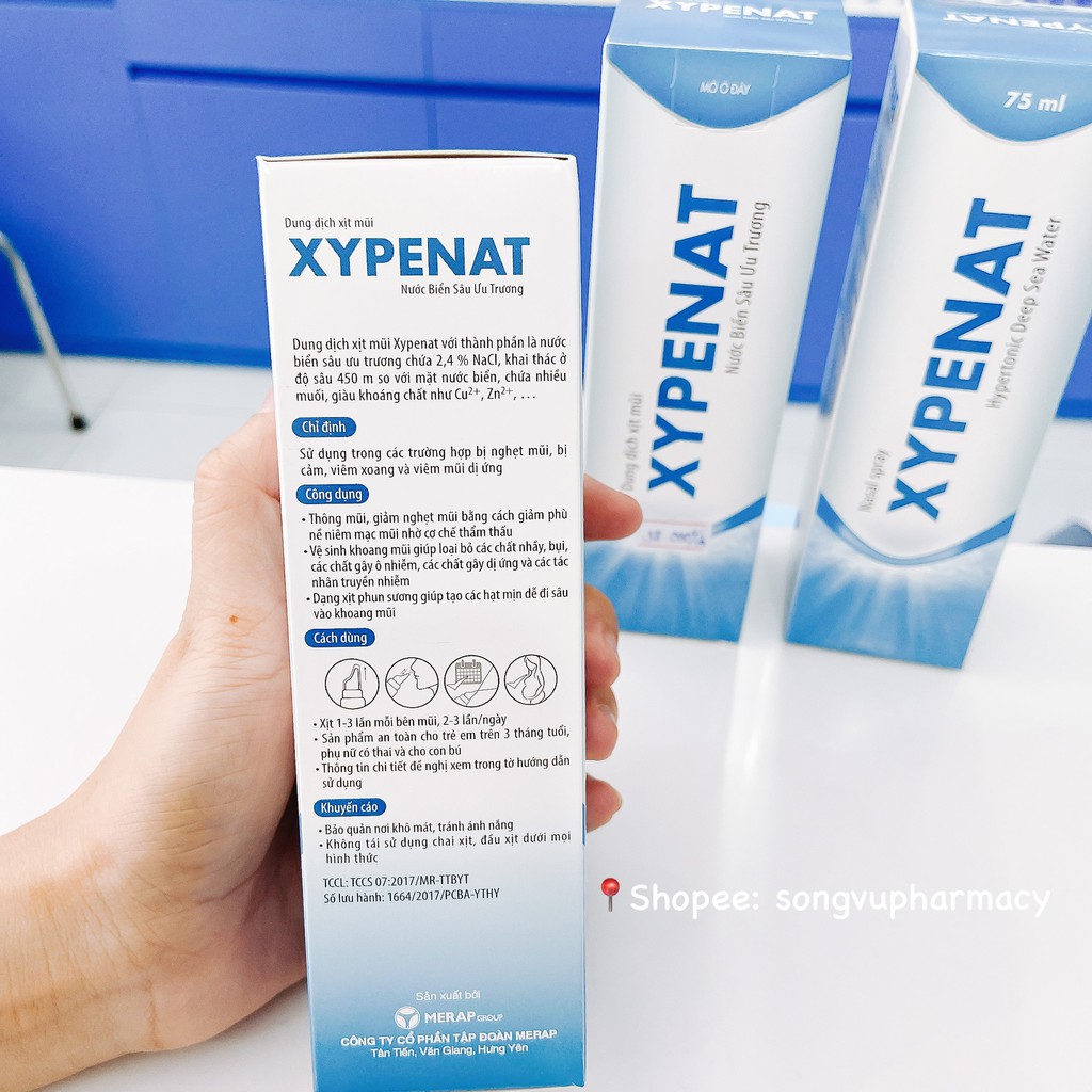 Dung dịch xịt mũi Xypenat - Giúp thông mũi, giảm nghẹt mũi dành cho trẻ em và người lớn