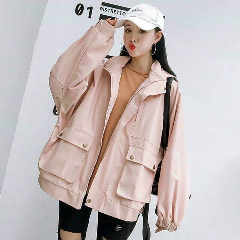 Áo khoác Kaki Unisex Trơn Màu Chuẩn Form Rộng Như Ảnh Cực Xinh Nam Nữ | BigBuy360 - bigbuy360.vn