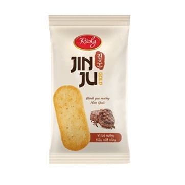 Bánh gạo Richy Jinju vị mật ong/Bò nướng/Cốm sữa