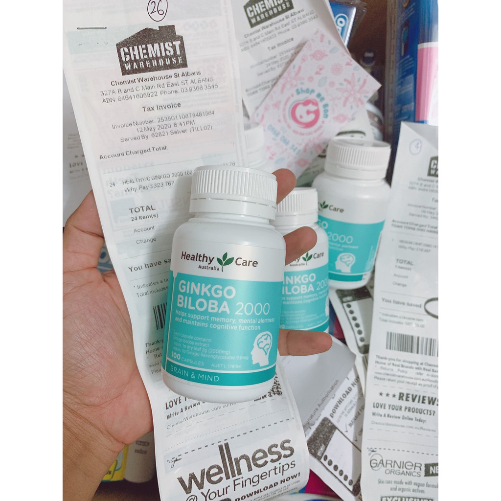 [CHUẨN AIR] Bổ não Healthy Care Ginkgo Biloba 2000, Bổ não Úc - 100 viên (Date mới nhất) | BigBuy360 - bigbuy360.vn