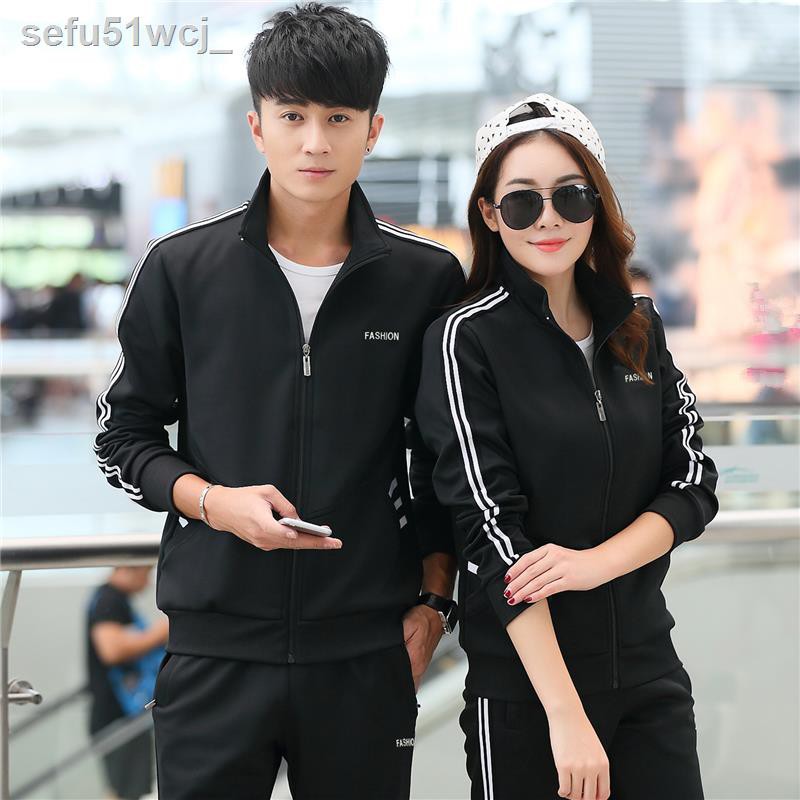 ■✸[Đảm bảo không bóng] Bộ quần áo thể thao nam mùa xuân và mùa thu chạy bộ thời trang nữ dài tay cặp đôi áo len giản dị | BigBuy360 - bigbuy360.vn