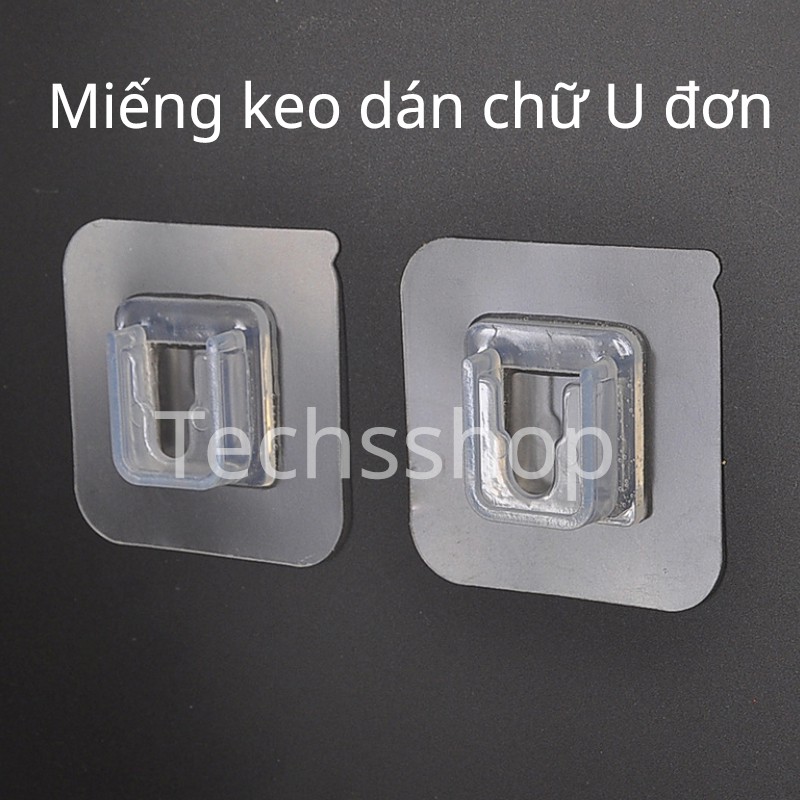Combo 2 Miếng Dán Chữ U Đơn Và Đôi Trong Suốt - Miếng Keo Dán Kệ Nhà Tắm
