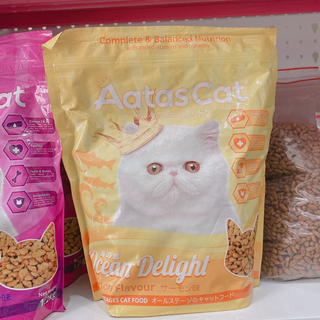 Hạt MÈO Aatas Cat Delight cho mèo trưởng thành túi 1,2kg