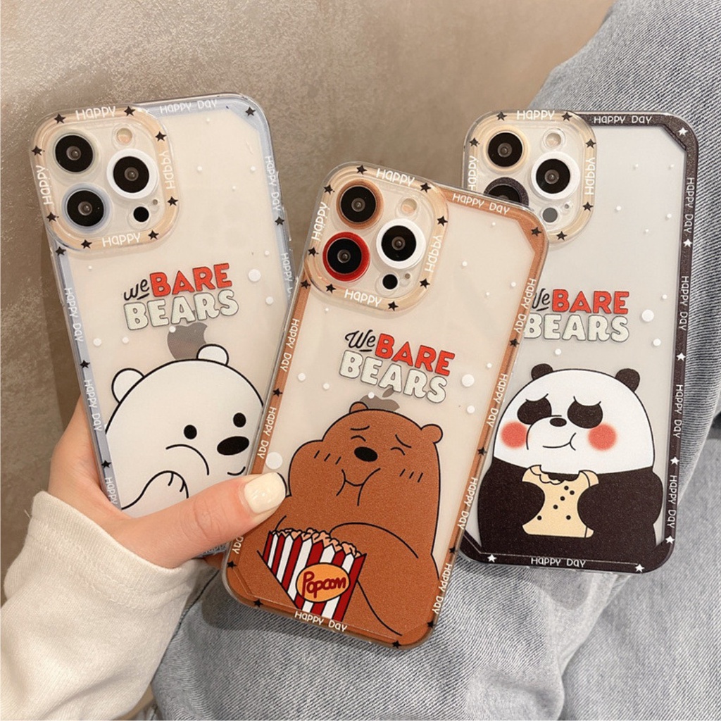 Ốp lưng chống sốc silicon bảo vệ cam we are bears các dòng Iphone android oppo vivo samsung A7/A8/S1