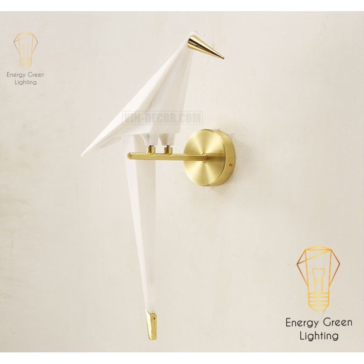 Đèn treo tường Energy Green Lighting hiện đại phong cách độc đáo hình con chim cao cấp cao 67cm - ánh sáng vàng