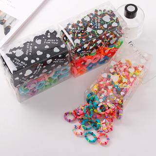 Hộp 100 Dây Thun Cột Tóc 3cm Cho Bé Gái