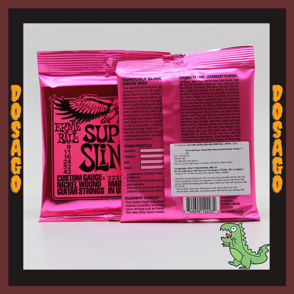 CHÍNH HÃNG - Dây đàn ERNIE BALL electric điện 2223 size 09