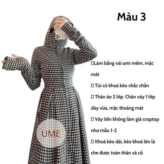 Đầm chống nắng toàn thân hàng thiết kế vải umi 2 lớp màu 3