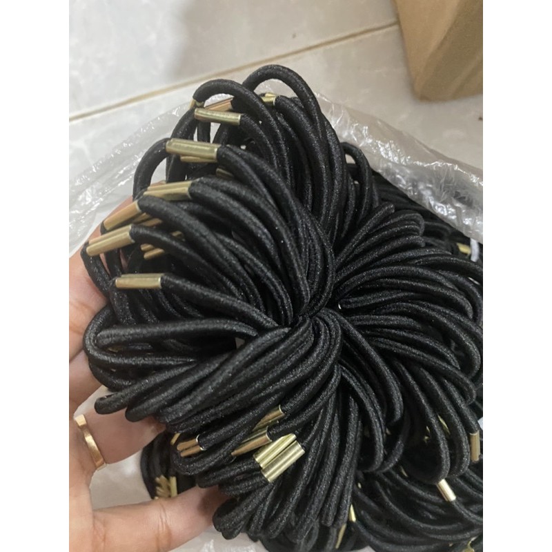 gói 100 sợi cột tóc đen co giãn