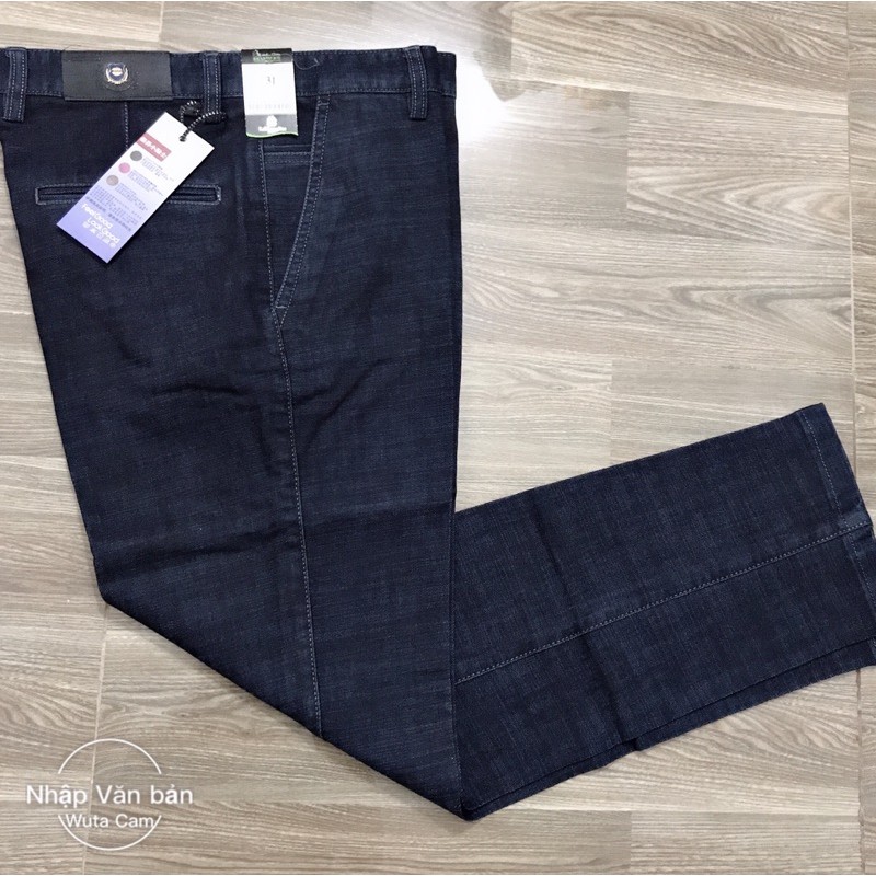 Quần jean nam trung niên túi chéo dáng thụng có đến size 36