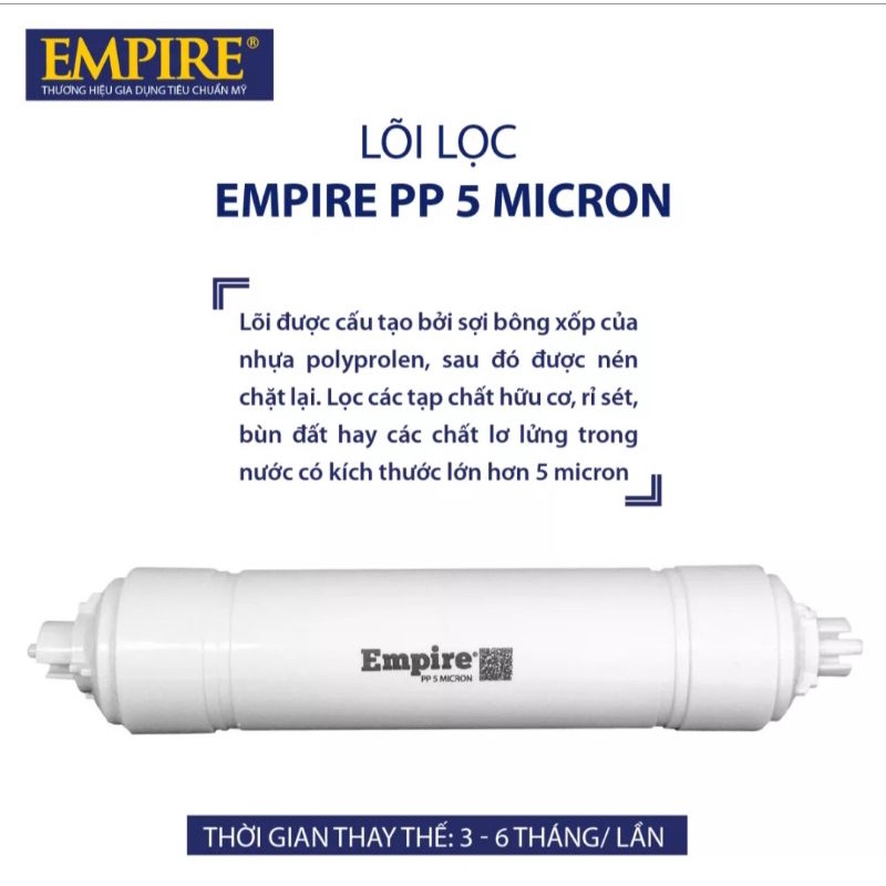 Bộ 3 lõi đúc 123 Empire phù hợp thay thế câc dòng máy lọc nước sử dụng lõi đúc