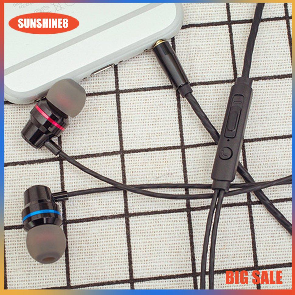 【SUN】Tuning Headphones In-ear Wire Control With Built-in Microphone Mobile Game