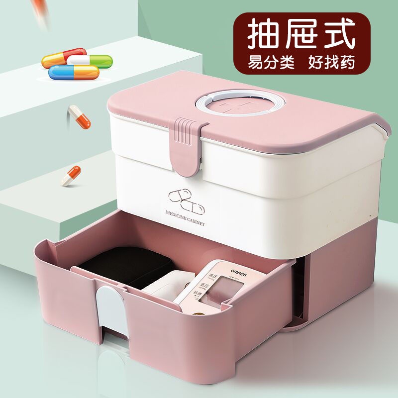 Hộp đựng đồ dùng sơ cứu hai tầng cỡ lớn đa năng tiện dụng cho gia đình