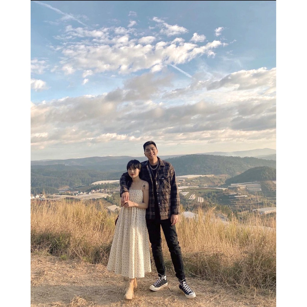 Váy 2 Dây Hoa Vàng Liti Nữ [FREESHIP] 🌸 Đầm maxi đi biển dáng suông dài, babydoll vintage bánh bèo Ulzzang HOT 🌸 | BigBuy360 - bigbuy360.vn