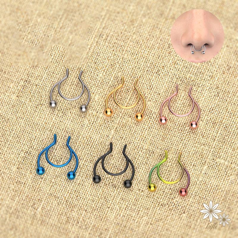 🌸Khuyên Xỏ Mũi Hình Móng Ngựa Giả Không Cần Xỏ Lỗ