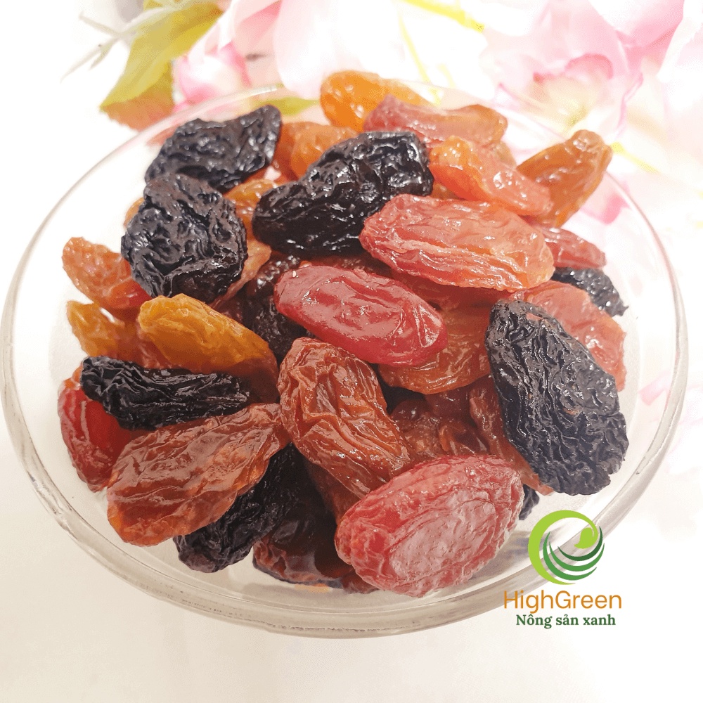 Nho Khô Raisins 3 Màu Không Hạt (Hàng Nhập Khẩu Chile) - 500g Hàng chính hãng