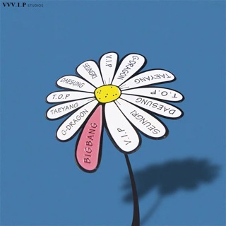 Huy hiệu hoa cúc GD BIGBANG