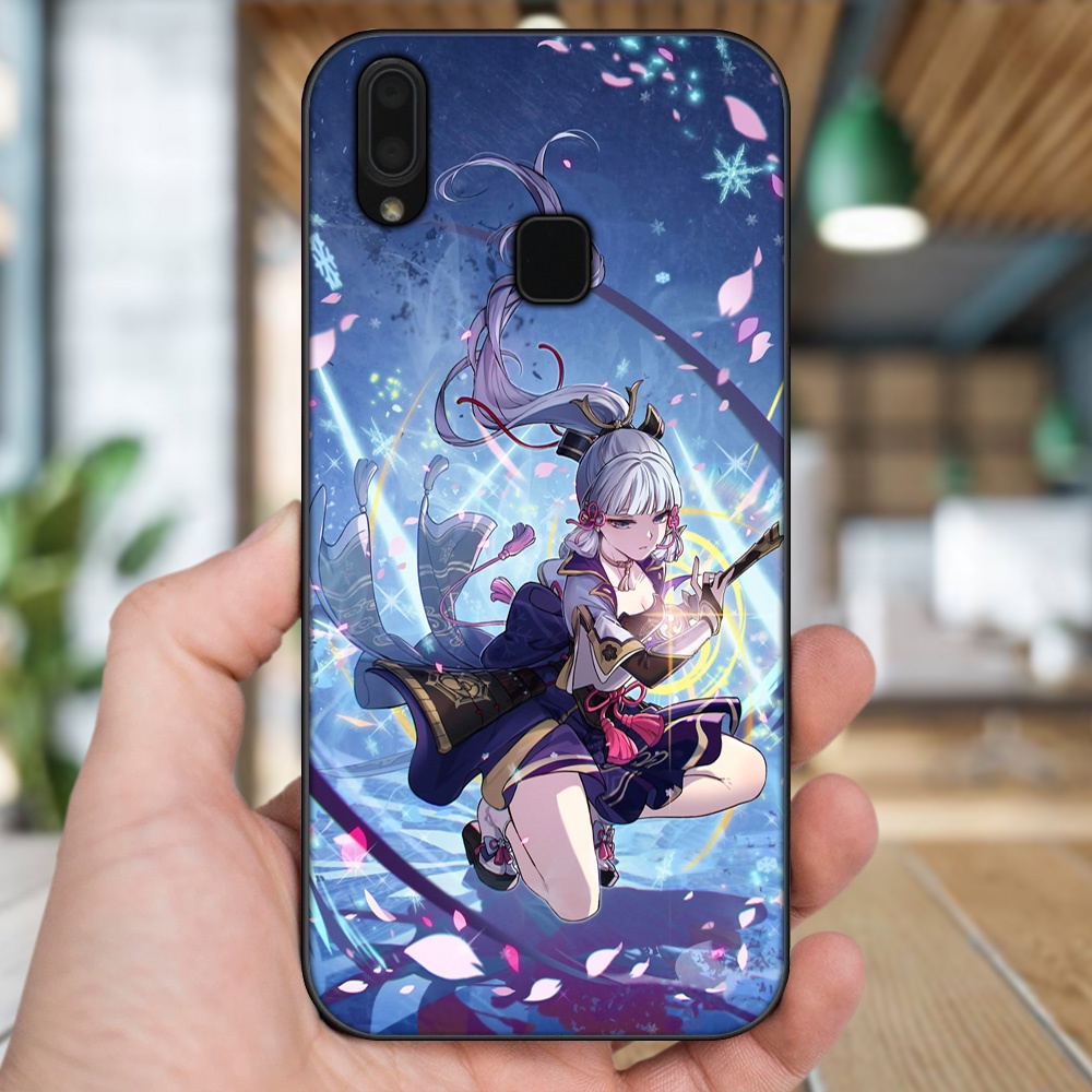 Ốp lưng Vivo Y91, Y95 viền đen in hình Ayaka Genshin Impact