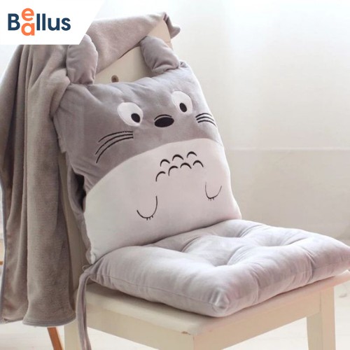 Chăn Gối Văn Phòng 3 in 1 Totoro Vuông siêu đáng yêu - Baellus VP006