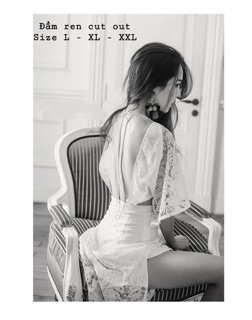 Bigsize Đầm ren cut out