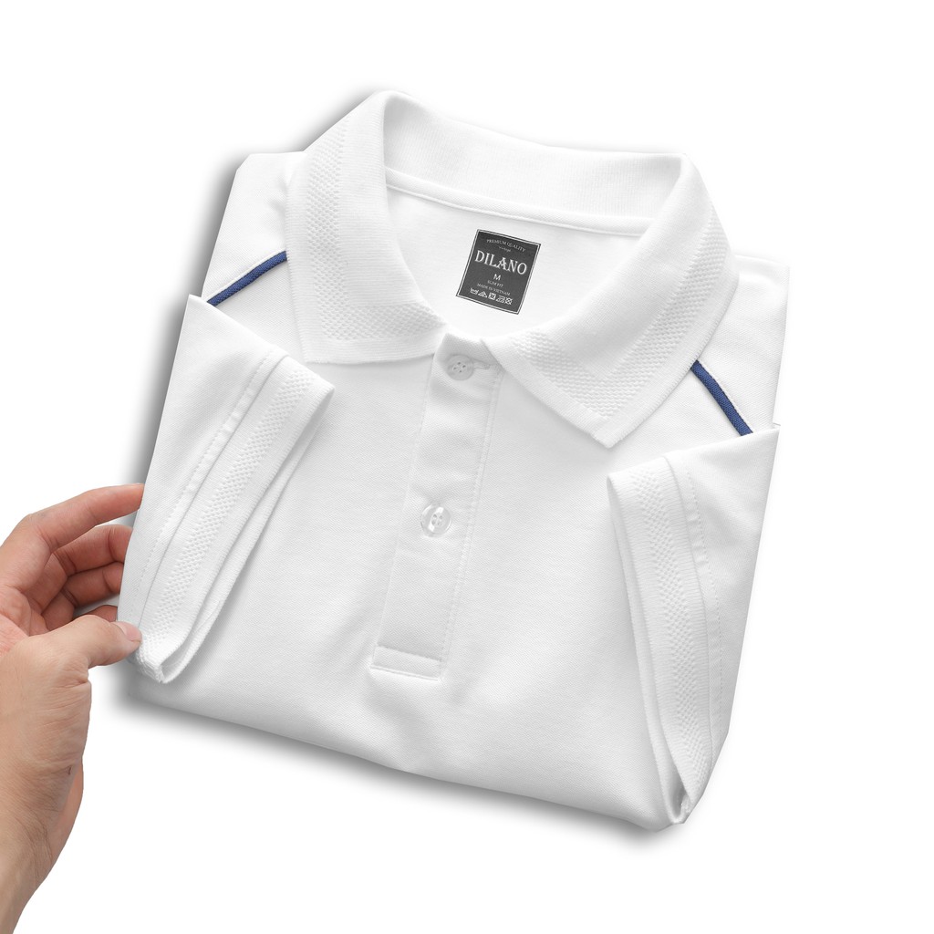 Áo polo nam vải cotton cao cấp 2 màu đen trắng lịch lãm DILANO APD02 | BigBuy360 - bigbuy360.vn