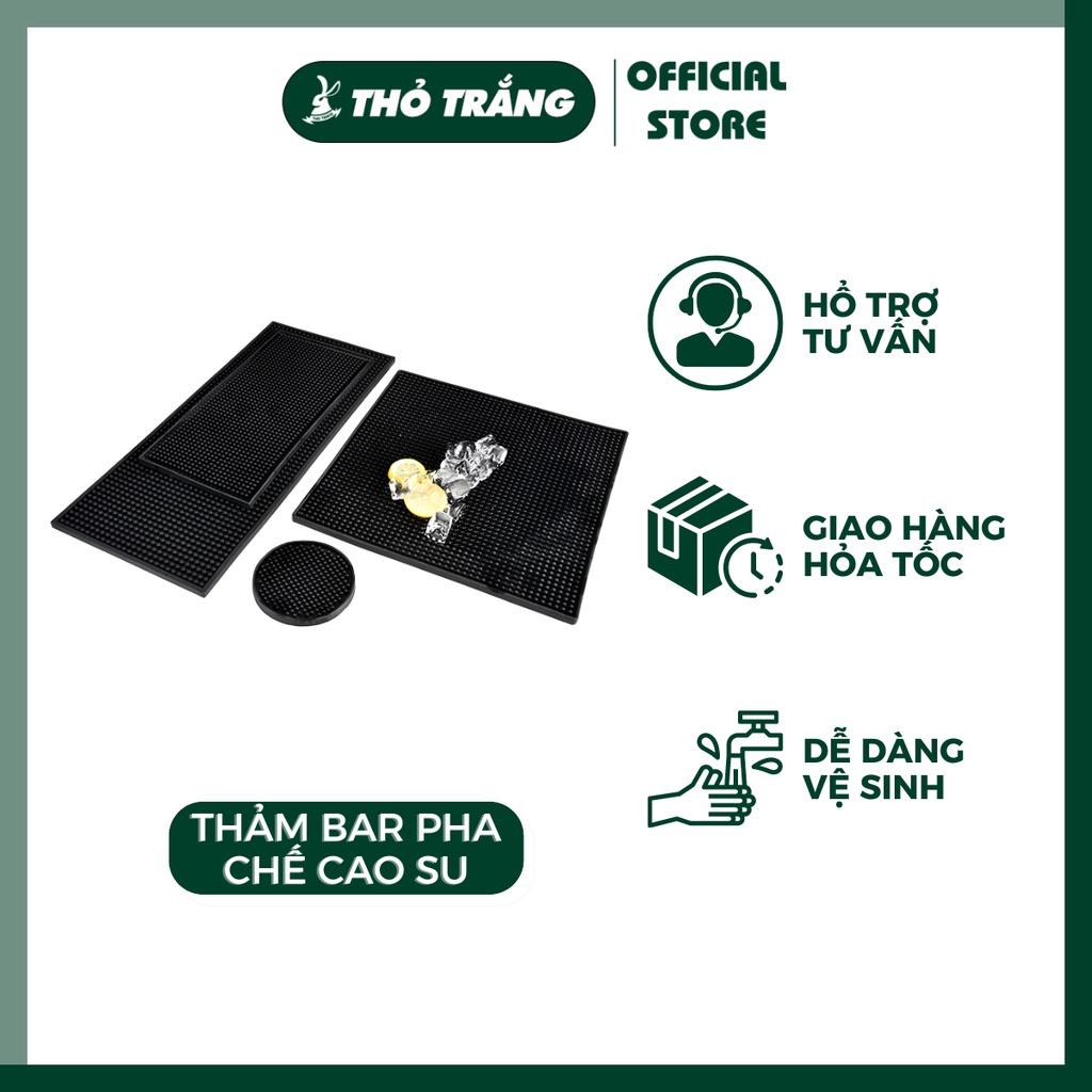 Thảm bar pha chế, thảm bar cao su chống trượt, chống rỉ nước siêu bền các size