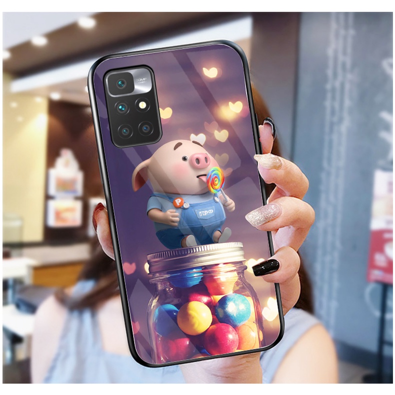Ốp Lưng Xiaomi Redmi 10 mặt kính cường lực cao cấp