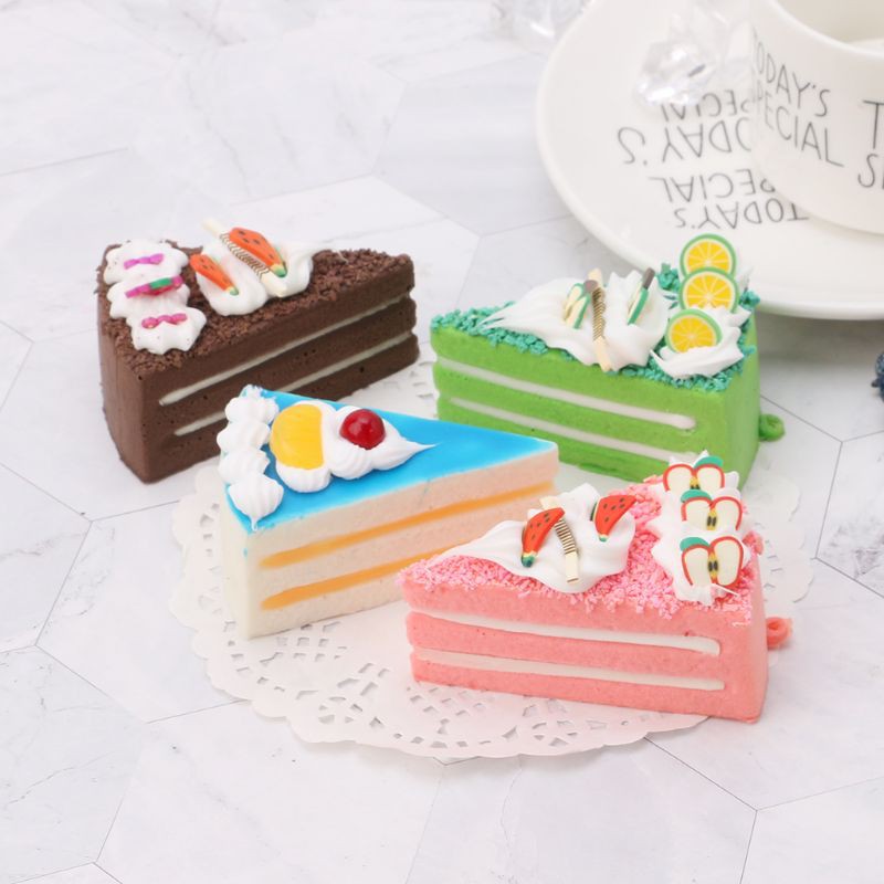 Mô hình bánh kem giả hình tam giác trang trí xinh xắn 201030n8ctveg3