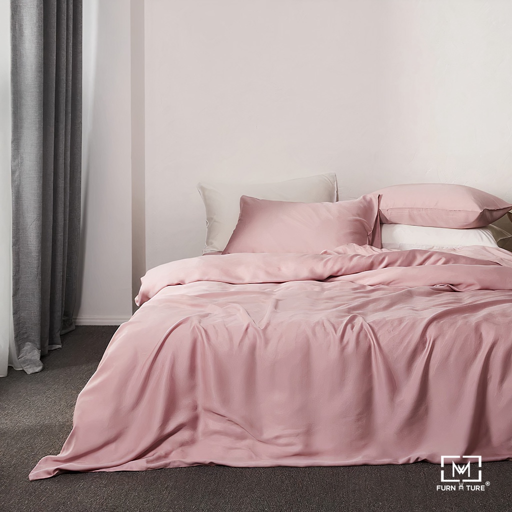 Bộ chăn drap chất liệu Tencel 60s cao cấp mono color MW FURNITURE - Nội thất phòng ngủ