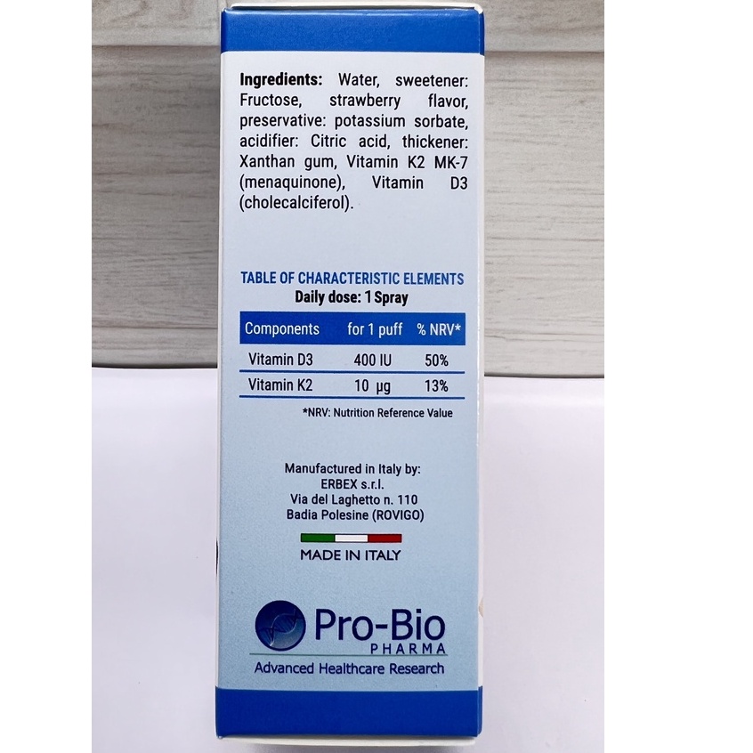 Healthyplex D3K2 Spray.vitamin d3k2 dạng xịt giúp bé hấp thu chuyển hóa calci,vitamin k2.suckhoechomoinha