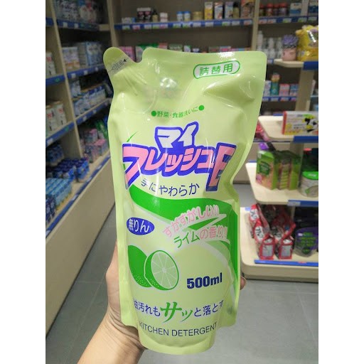 [Hỏa Tốc HN] Nước rửa chén hương chanh loại túi 500ml Rocket Nội địa Nhật Bản
