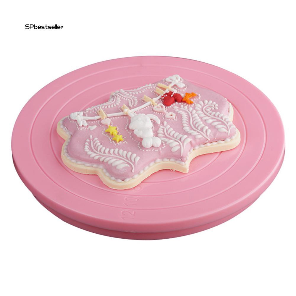 Bàn Xoay Làm Bánh Hình Tròn Bằng Nhựa Kích Thước 14Cm Tiện Dụng