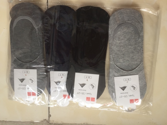 10 đôi Tất Nam Uniqlo Ngắn Cổ Xuất Nhật - Kháng Khuẩn, Khử Mùi - Chất Liệu Siêu Co Dãn, Thoáng Khí, Thông Hơi