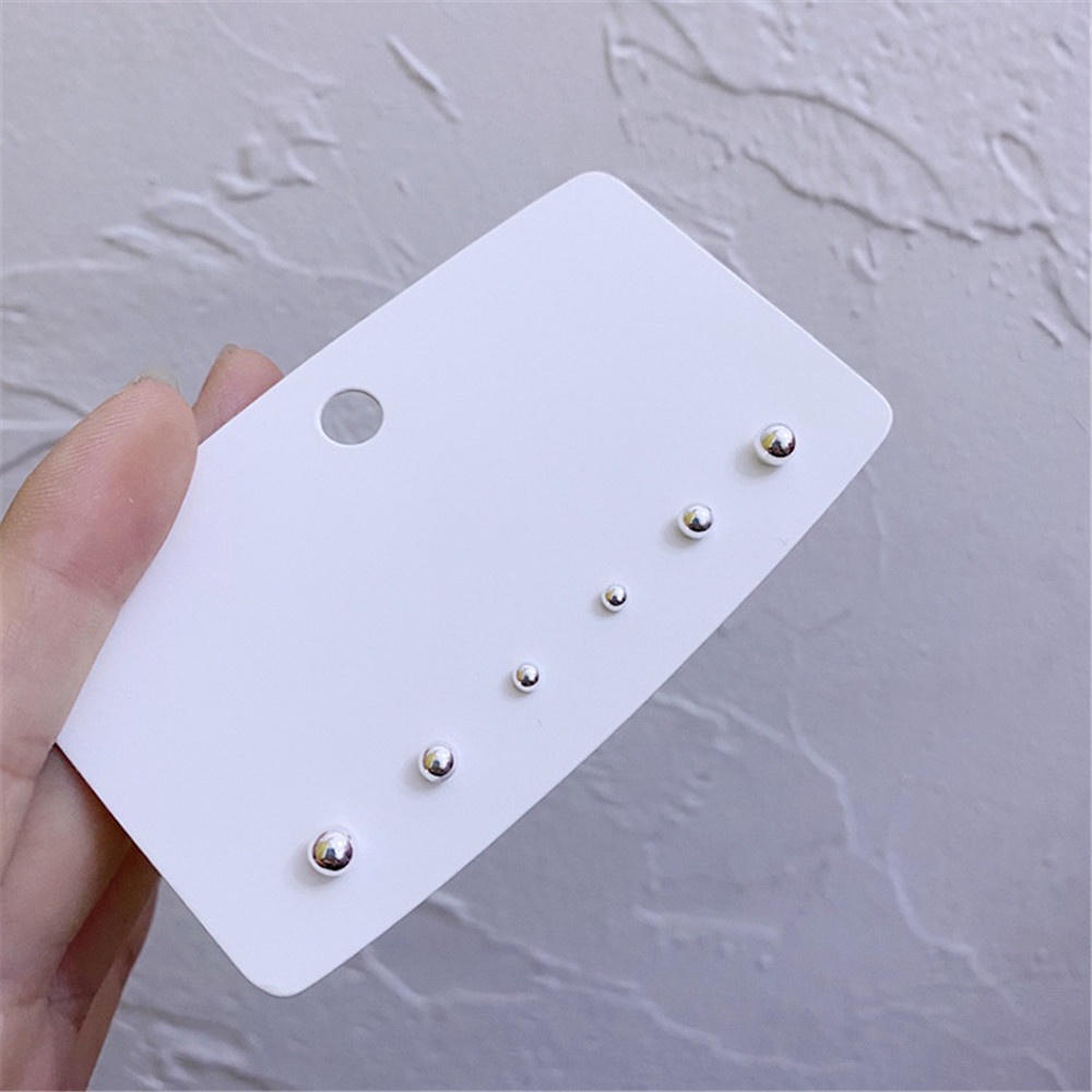 Bông Tai Đính Hạt Mạ Vàng / Bạc Kích Thước 3 / 4 / 5mm