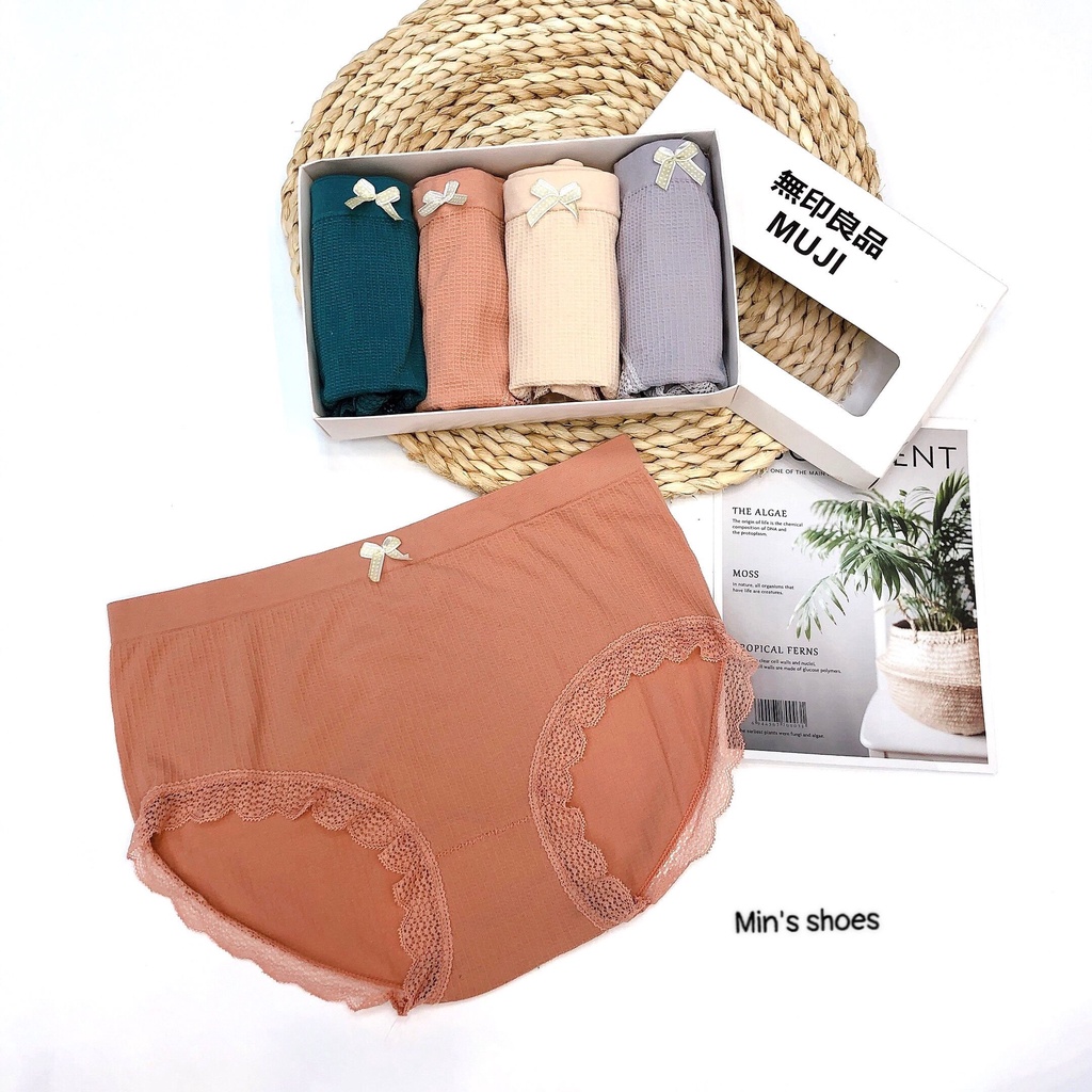 Min's Shoes - Hộp 5 quần chíp nữ cotton xuất Nhật Quần 126