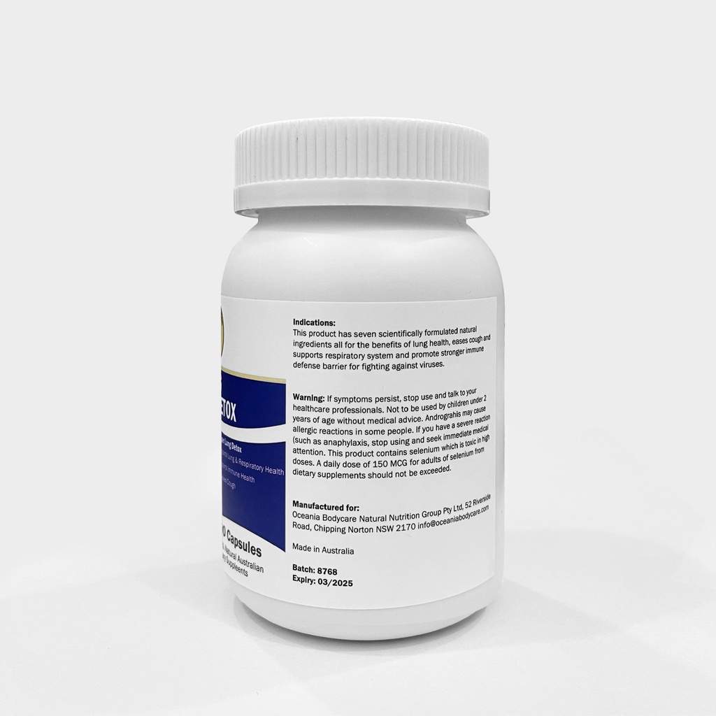 Viên uống bổ phổi thải độc Lung Detox Koala Nutrition - Nhập Khẩu 100% Úc - Hộp 100 viên