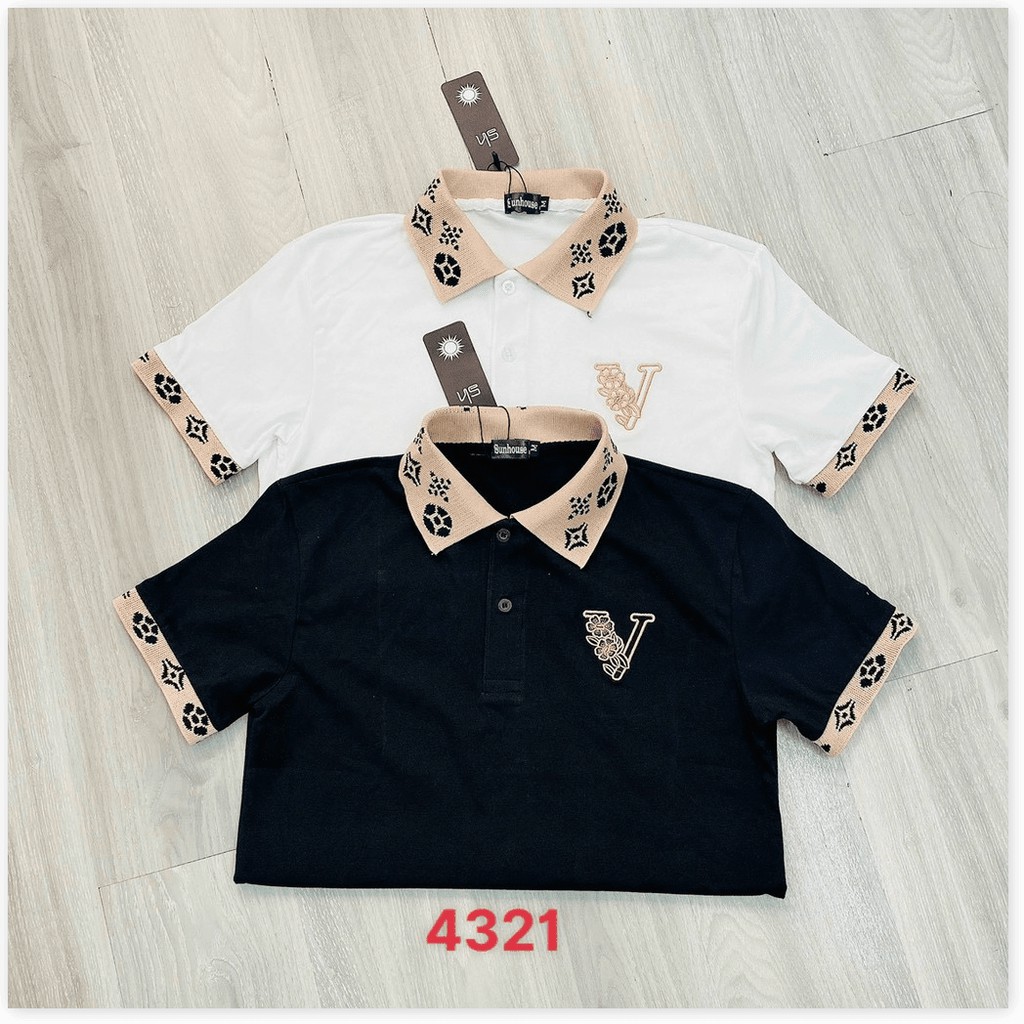 Áo Thun Nam Ngắn Tay Cổ Bẻ Thêu Hình Ấn Tượng (CT) HP