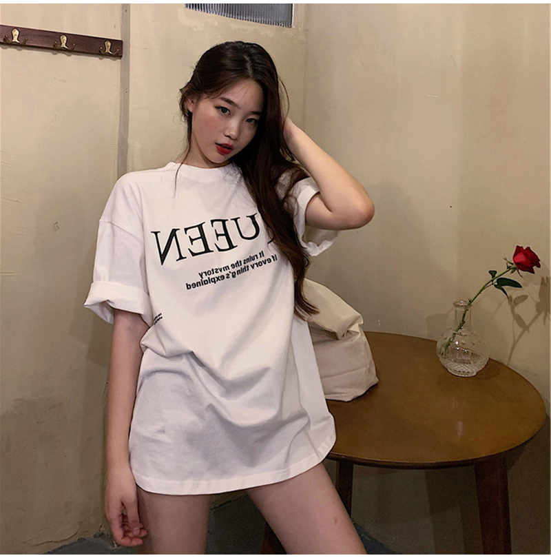 Áo thun dáng rộng phong cách Hàn Quốc năng động dành cho nữ